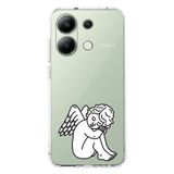 Manitoba Xiaomi Redmi Note 13 Pro 4G Uyumlu Baskılı Yumuşak Silikon Şeffaf Telefon Kılıfı, Melek Deseni