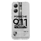 Manitoba Xiaomi Redmi Note 13 Pro 4G Uyumlu Baskılı Yumuşak Silikon Şeffaf Telefon Kılıfı, Porsche 911 Desen