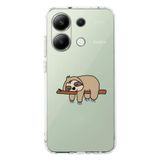 Manitoba Xiaomi Redmi Note 13 Pro 4G Uyumlu Baskılı Yumuşak Silikon Şeffaf Telefon Kılıfı, Tembel Hayvan Deseni