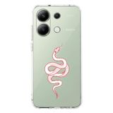 Manitoba Xiaomi Redmi Note 13 Pro 4G Uyumlu Baskılı Yumuşak Silikon Şeffaf Telefon Kılıfı, Yılan Deseni