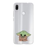Manitoba Xiaomi Redmi Note 7 Uyumlu Baby Yoda Tasarımlı Baskılı Şeffaf Telefon Kılıfı
