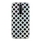 Manitoba Xiaomi Redmi Note 8 Pro ile Uyumlu Benek Desen Baskılı Şeffaf Silikon Telefon Kılıfı, Çok Renkli