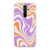 Manitoba Xiaomi Redmi Note 8 Pro ile Uyumlu Desen Tasarımlı Baskılı Şeffaf Telefon Kılıfı, Çok Renkli, Silikon