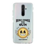 Manitoba Xiaomi Redmi Note 8 Pro ile Uyumlu Keep Shining Tasarımlı Baskılı Şeffaf Silikon Telefon Kılıfı, Çok Renkli
