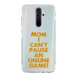 Manitoba Xiaomi Redmi Note 8 Pro ile Uyumlu Mom I Cant Pause Tasarımlı Baskılı Şeffaf Telefon Kılıfı, Çok Renkli