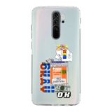 Manitoba Xiaomi Redmi Note 8 Pro ile Uyumlu Okay Tasarımlı Baskılı Şeffaf Silikon Telefon Kılıfı, Çok Renkli