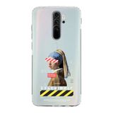 Manitoba Xiaomi Redmi Note 8 Pro ile Uyumlu Post Modernism Tasarımlı Baskılı Şeffaf Telefon Kılıfı, Çok Renkli