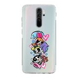 Manitoba Xiaomi Redmi Note 8 Pro ile Uyumlu Powerpuff Girls Tasarımlı Baskılı Şeffaf Telefon Kılıfı