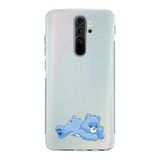 Manitoba Xiaomi Redmi Note 8 Pro ile Uyumlu Sevimli Ayı Tasarımlı Baskılı Şeffaf Telefon Kılıfı