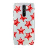 Manitoba Xiaomi Redmi Note 8 Pro ile Uyumlu Yıldızlar Tasarımlı Baskılı Şeffaf Telefon Kılıfı