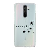 Manitoba Xiaomi Redmi Note 8 Pro Uyumlu Baskılı Yumuşak Silikon Şeffaf Telefon Kılıfı, Stargirl Desen