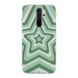 Manitoba Xiaomi Redmi Note 8 Pro Uyumlu Baskılı Yumuşak Silikon Şeffaf Telefon Kılıfı, Yeşil Desen