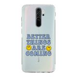 Manitoba Xiaomi Redmi Note 8 Pro Uyumlu Better Things Tasarımlı Baskılı Şeffaf Telefon Kılıfı, Çok Renkli