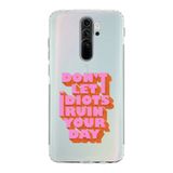 Manitoba Xiaomi Redmi Note 8 Pro Uyumlu Dont Let Tasarımlı Baskılı Şeffaf Telefon Kılıfı, Çok Renkli