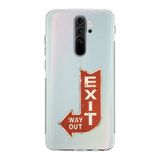 Manitoba Xiaomi Redmi Note 8 Pro Uyumlu Exit Tasarımlı Baskılı Şeffaf Telefon Kılıfı