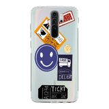 Manitoba Xiaomi Redmi Note 8 Pro Uyumlu Express Ticket Tasarımlı Baskılı Şeffaf Telefon Kılıfı, Çok Renkli