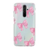 Manitoba Xiaomi Redmi Note 8 Pro Uyumlu Fiyonklar Tasarımlı Baskılı Şeffaf Telefon Kılıfı