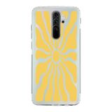 Manitoba Xiaomi Redmi Note 8 Pro Uyumlu Güneş Tasarımlı Baskılı Şeffaf Telefon Kılıfı, Çok Renkli