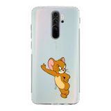 Manitoba Xiaomi Redmi Note 8 Pro Uyumlu Jerry Tasarımlı Baskılı Şeffaf Telefon Kılıfı