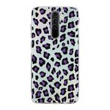 Manitoba Xiaomi Redmi Note 8 Pro Uyumlu Leopar Desen Baskılı Şeffaf Silikon Telefon Kılıfı, Çok Renkli
