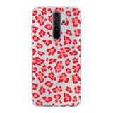 Manitoba Xiaomi Redmi Note 8 Pro Uyumlu Leopar Desen Tasarımlı Baskılı Şeffaf Telefon Kılıfı