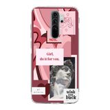 Manitoba Xiaomi Redmi Note 8 Pro Uyumlu Love Your Self Tasarımlı Baskılı Şeffaf Telefon Kılıfı, Çok Renkli