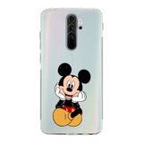 Manitoba Xiaomi Redmi Note 8 Pro Uyumlu Mickey Tasarımlı Baskılı Şeffaf Telefon Kılıfı, Çok Renkli