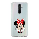 Manitoba Xiaomi Redmi Note 8 Pro Uyumlu Minnie Mouse Tasarımlı Baskılı Şeffaf Telefon Kılıfı