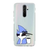 Manitoba Xiaomi Redmi Note 8 Pro Uyumlu Mordecai Tasarımlı Baskılı Şeffaf Telefon Kılıfı