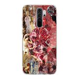 Manitoba Xiaomi Redmi Note 8 Pro Uyumlu Nar Tasarımlı Baskılı Şeffaf Telefon Kılıfı, Çok Renkli