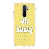 Manitoba Xiaomi Redmi Note 8 Pro Uyumlu Oh Honey Tasarımlı Baskılı Şeffaf Telefon Kılıfı, Çok Renkli