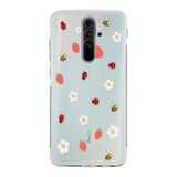Manitoba Xiaomi Redmi Note 8 Pro Uyumlu Papatya Arı Tasarımlı Baskılı Şeffaf Telefon Kılıfı