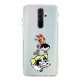 Manitoba Xiaomi Redmi Note 8 Pro Uyumlu Powerpuff Girls Tasarımlı Baskılı Şeffaf Telefon Kılıfı, Çok Renkli
