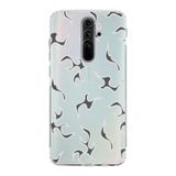 Manitoba Xiaomi Redmi Note 8 Pro Uyumlu Şimşek Tasarımlı Baskılı Şeffaf Telefon Kılıfı