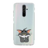 Manitoba Xiaomi Redmi Note 8 Pro Uyumlu Tom Tasarımlı Baskılı Şeffaf Telefon Kılıfı, Silikon, Çok Renkli