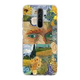 Manitoba Xiaomi Redmi Note 8 Pro Uyumlu Van Gogh Tasarımlı Baskılı Şeffaf Telefon Kılıfı