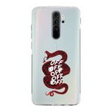 Manitoba Xiaomi Redmi Note 8 Pro Uyumlu Yılan Tasarımlı Baskılı Şeffaf Silikon Telefon Kılıfı