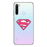 Manitoba Xiaomi Redmi Note 8 Uyumlu Baskılı Şeffaf Silikon Telefon Kılıfı, Superman Tasarımı