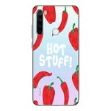 Manitoba Xiaomi Redmi Note 8 Uyumlu Baskılı Yumuşak Silikon Şeffaf Telefon Kılıfı, Biber Deseni