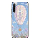 Manitoba Xiaomi Redmi Note 8 Uyumlu Baskılı Yumuşak Silikon Şeffaf Telefon Kılıfı, Çiçek Balon Deseni