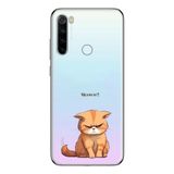 Manitoba Xiaomi Redmi Note 8 Uyumlu Baskılı Yumuşak Silikon Şeffaf Telefon Kılıfı, Kedi Deseni