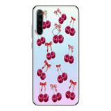 Manitoba Xiaomi Redmi Note 8 Uyumlu Baskılı Yumuşak Silikon Şeffaf Telefon Kılıfı, Kiraz Desenli
