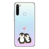 Manitoba Xiaomi Redmi Note 8 Uyumlu Baskılı Yumuşak Silikon Şeffaf Telefon Kılıfı, Penguen Deseni
