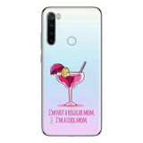 Manitoba Xiaomi Redmi Note 8 Uyumlu Cool Mom Tasarımlı Baskılı Şeffaf Telefon Kılıfı, Çok Renkli