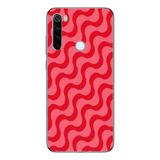 Manitoba Xiaomi Redmi Note 8 Uyumlu Dalgalı Desen Tasarımlı Baskılı Şeffaf Telefon Kılıfı, Çok Renkli