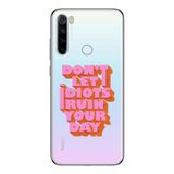 Manitoba Xiaomi Redmi Note 8 Uyumlu Dont Let Tasarımlı Baskılı Şeffaf Telefon Kılıfı, Çok Renkli