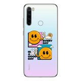 Manitoba Xiaomi Redmi Note 8 Uyumlu Every Day Tasarımlı Baskılı Şeffaf Telefon Kılıfı, Çok Renkli