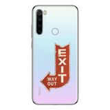 Manitoba Xiaomi Redmi Note 8 Uyumlu Exit Tasarımlı Baskılı Şeffaf Telefon Kılıfı