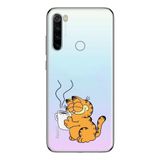 Manitoba Xiaomi Redmi Note 8 Uyumlu Garfield Tasarımlı Baskılı Şeffaf Silikon Telefon Kılıfı