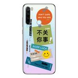 Manitoba Xiaomi Redmi Note 8 Uyumlu Good Luck Tasarımlı Baskılı Şeffaf Telefon Kılıfı, Çok Renkli